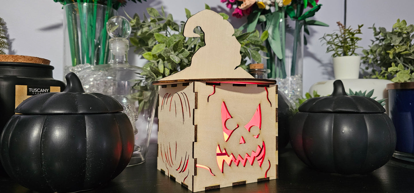 Decorative Wooden Pumpkin Box